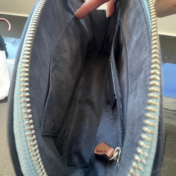 COACH MINI SIERRA SATCHEL IN SIGNATURE DEBOSSED PATENT LEATHER F55450 SV/AQUA - Picture 10 of 14